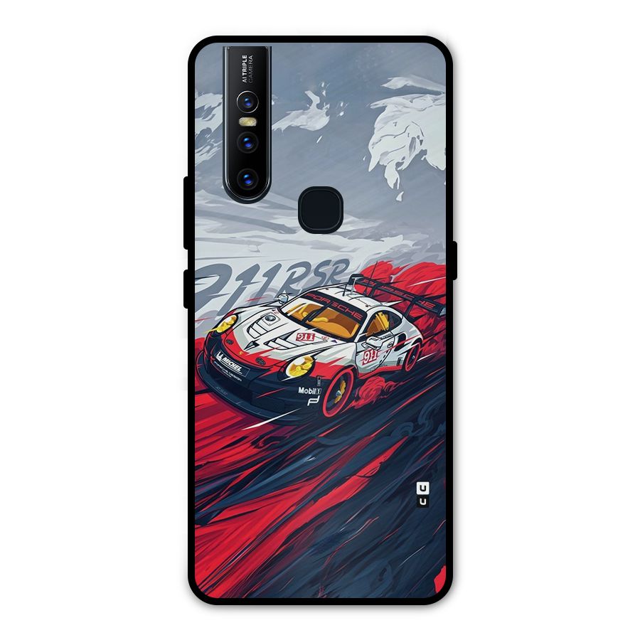 Super Car illustration Metal Back Case for Vivo V15