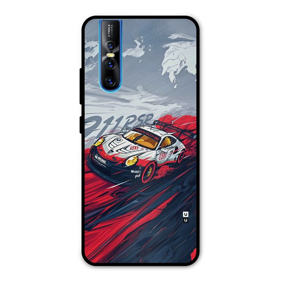 Super Car illustration Metal Back Case for Vivo V15 Pro
