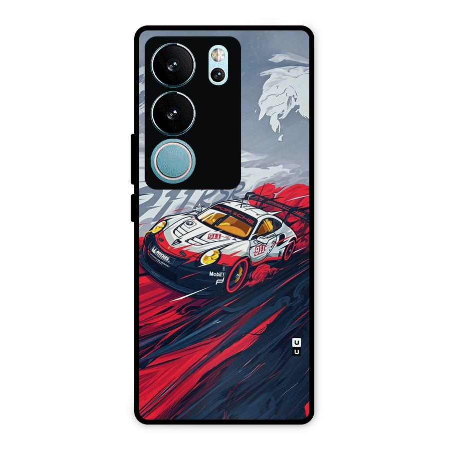 Super Car illustration Metal Back Case for Vivo V29