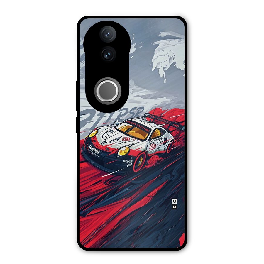 Super Car illustration Metal Back Case for Vivo V50e