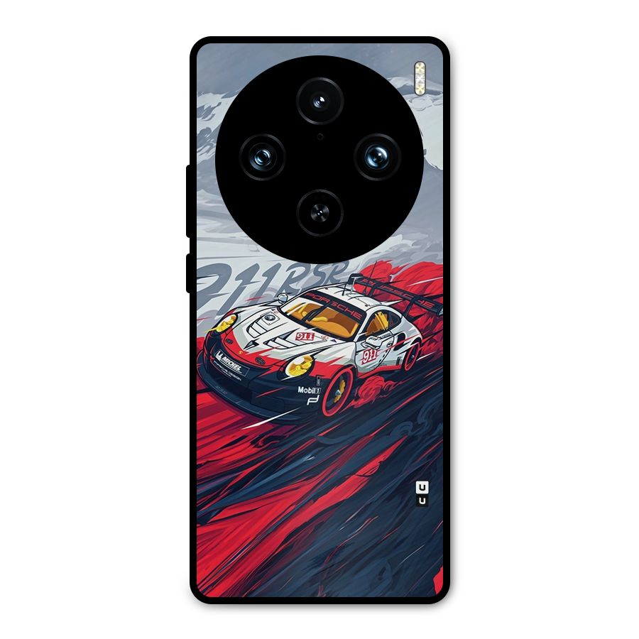 Super Car illustration Metal Back Case for Vivo X100 Pro