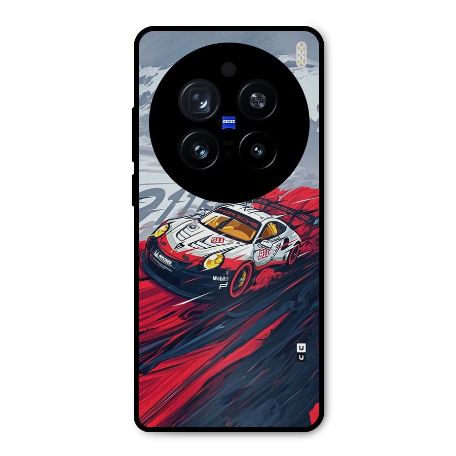 Super Car illustration Metal Back Case for Vivo X200 Pro