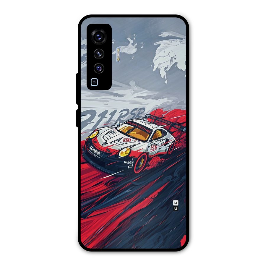 Super Car illustration Metal Back Case for Vivo X50