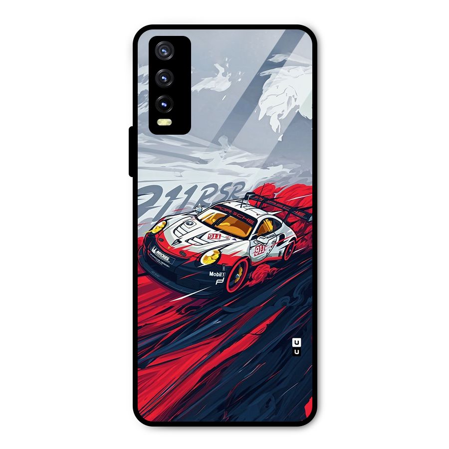 Super Car illustration Metal Back Case for Vivo Y20g