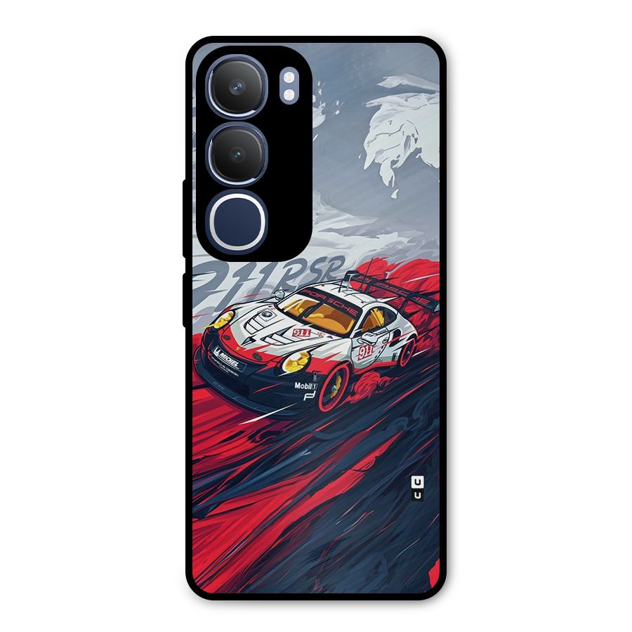 Super Car illustration Metal Back Case for Vivo Y29
