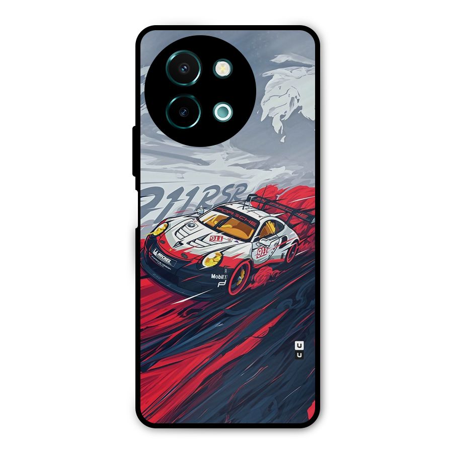 Super Car illustration Metal Back Case for Vivo Y58