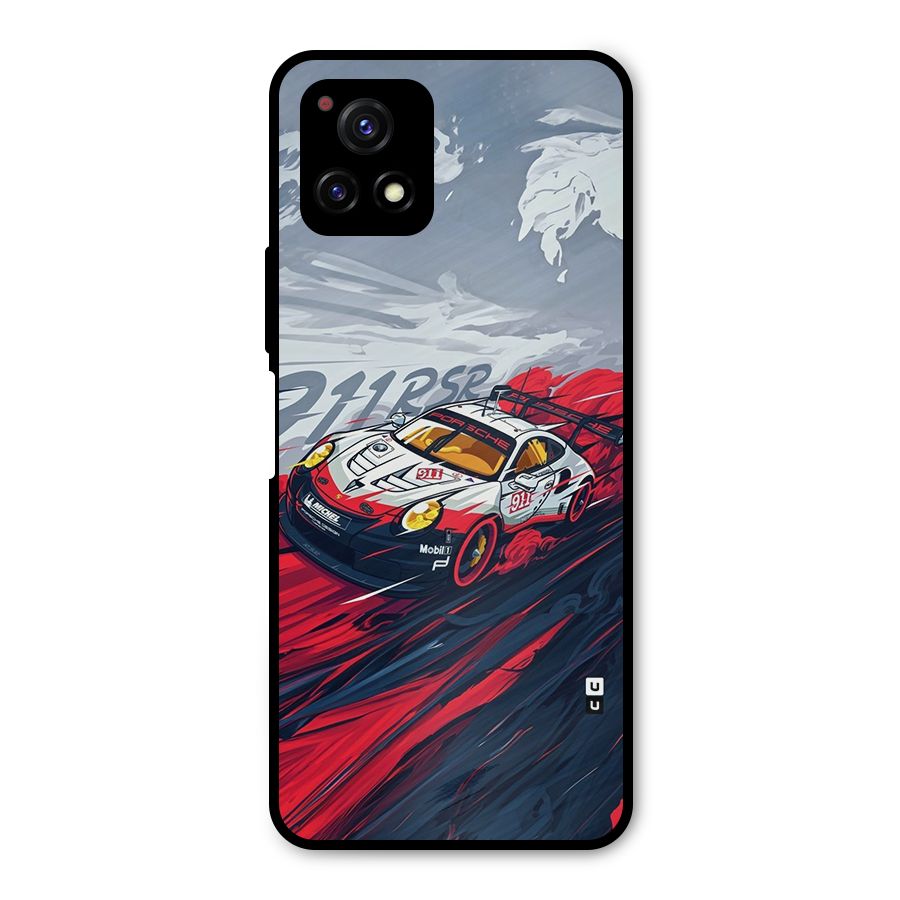 Super Car illustration Metal Back Case for Vivo Y72 5G