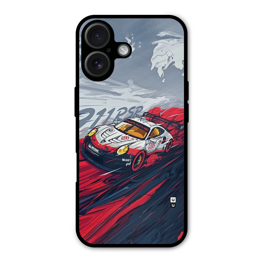 Super Car illustration Metal Back Case for iPhone 16