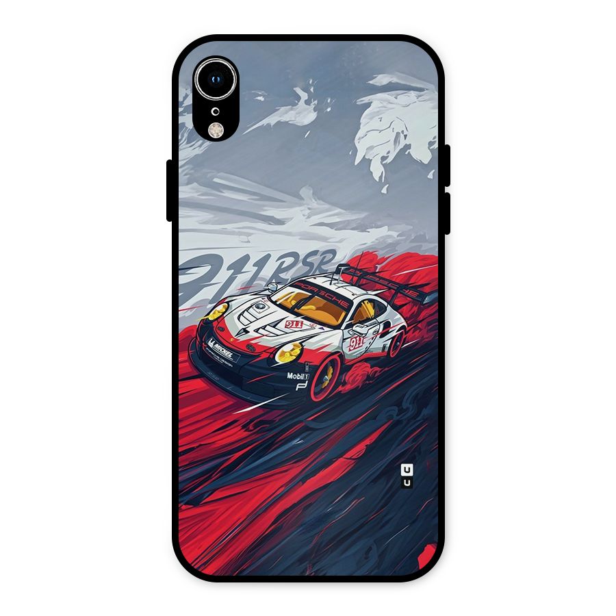 Super Car illustration Metal Back Case for iPhone XR