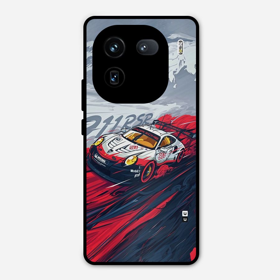 Super Car illustration Metal Back Case for iQOO 12
