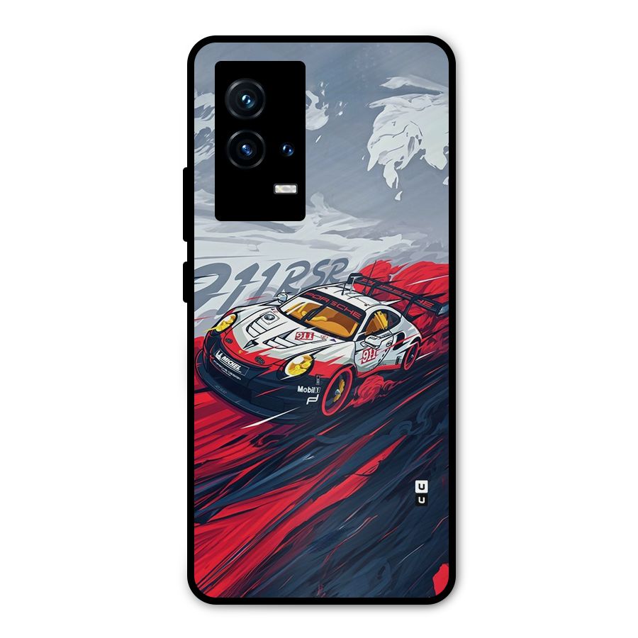Super Car illustration Metal Back Case for iQOO 9 5G