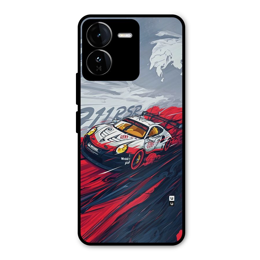 Super Car illustration Metal Back Case for iQOO Z9
