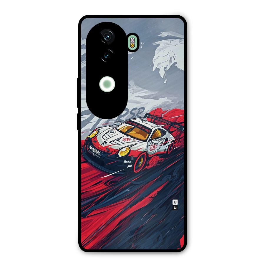 Super Car illustration Metal Back Case for iQOO Z9s