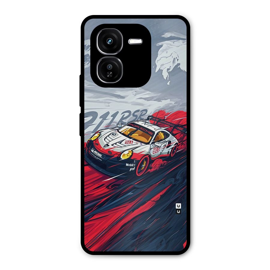 Super Car illustration Metal Back Case for iQOO Z9x