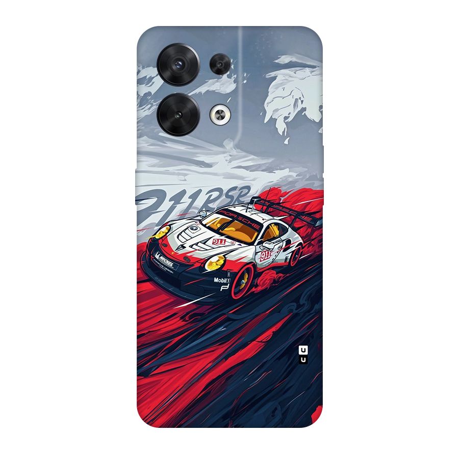 Super Car illustration Original Polycarbonate Back Case for Oppo Reno8 5G