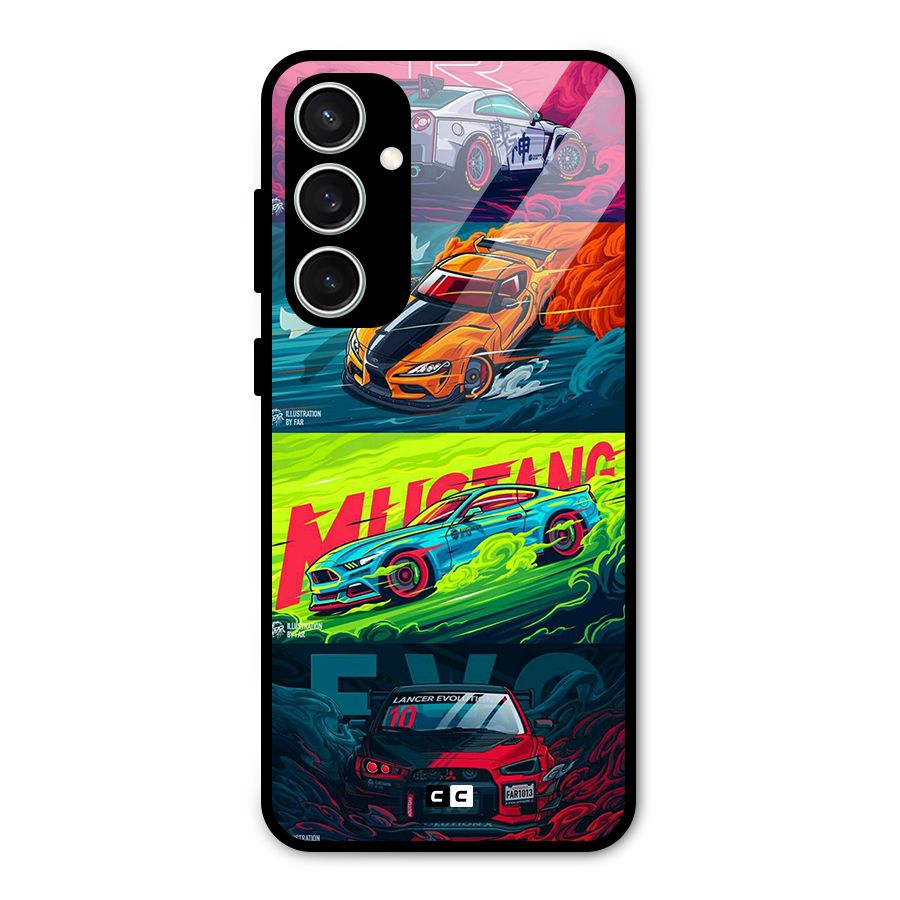 Super Racing Car Glass Back Case for Galaxy S23 FE