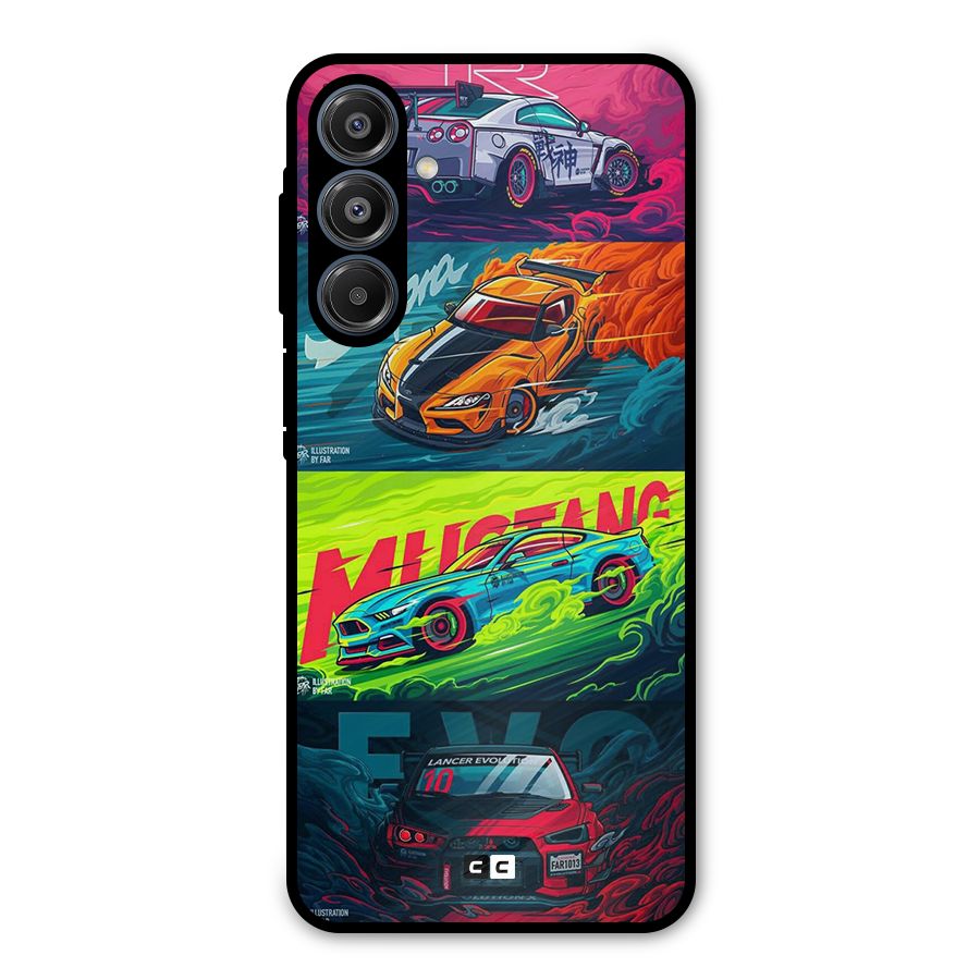 Super Racing Car Metal Back Case for Galaxy A16 5G