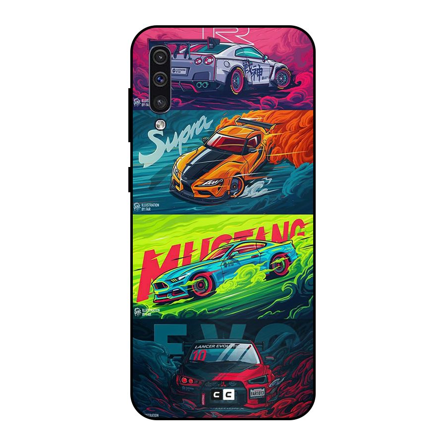 Super Racing Car Metal Back Case for Galaxy A30s