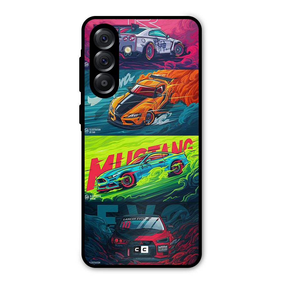 Super Racing Car Metal Back Case for Galaxy A36