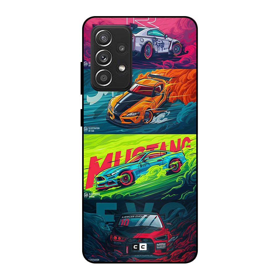 Super Racing Car Metal Back Case for Galaxy A52s 5G