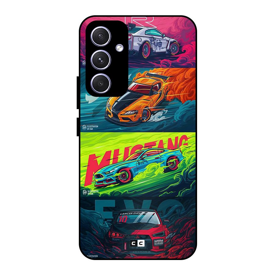 Super Racing Car Metal Back Case for Galaxy A54