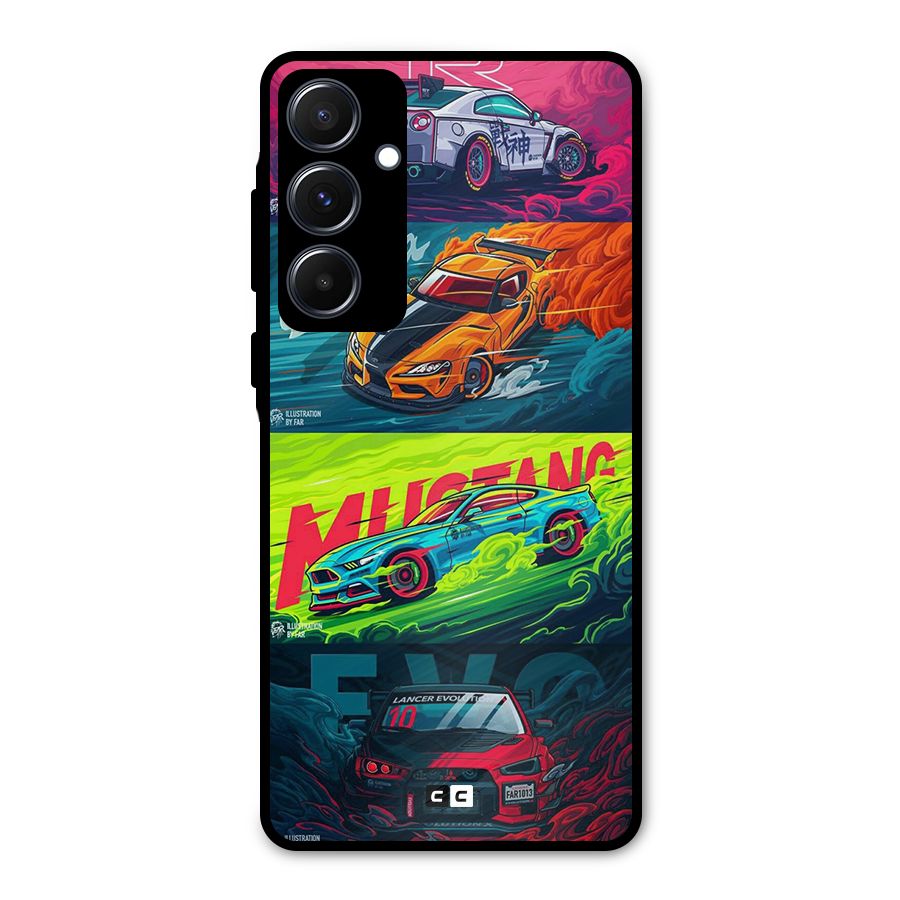 Super Racing Car Metal Back Case for Galaxy A55