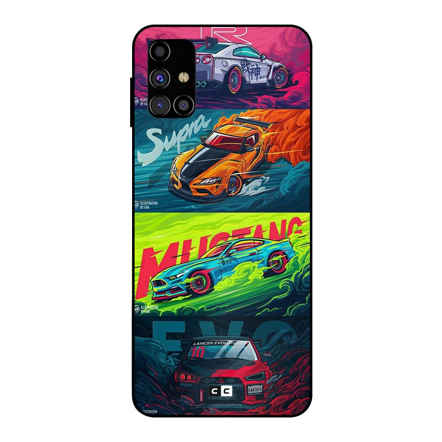 Super Racing Car Metal Back Case for Galaxy M31s