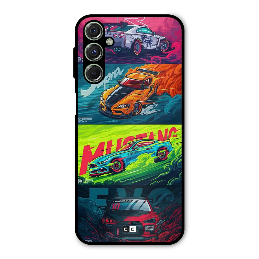 Super Racing Car Metal Back Case for Galaxy M34