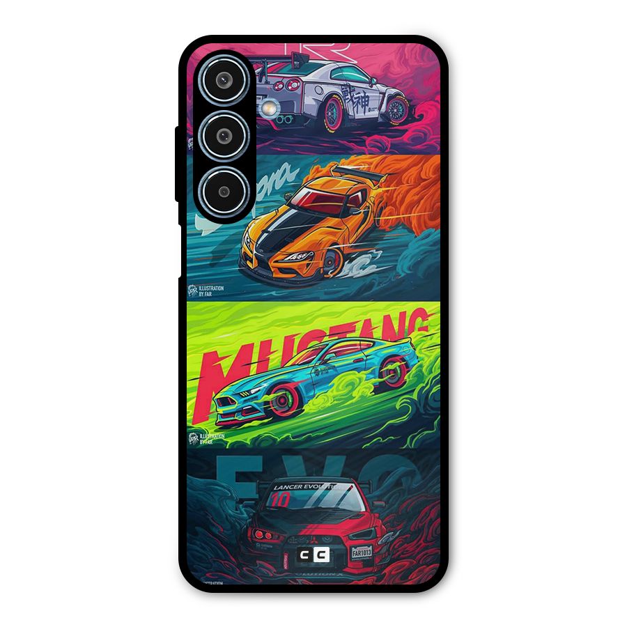 Super Racing Car Metal Back Case for Galaxy M35