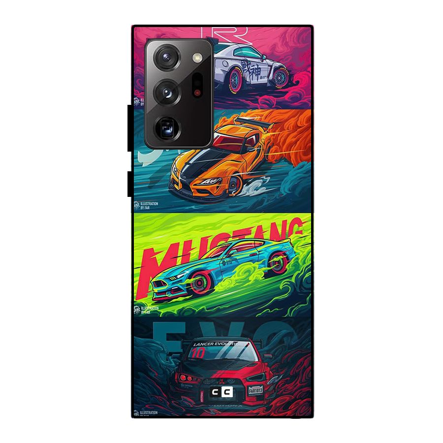 Super Racing Car Metal Back Case for Galaxy Note 20 Ultra 5G