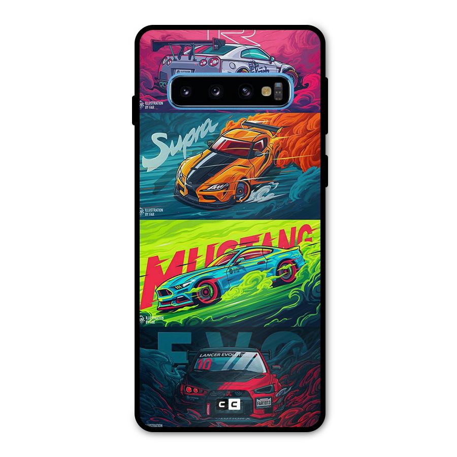 Super Racing Car Metal Back Case for Galaxy S10