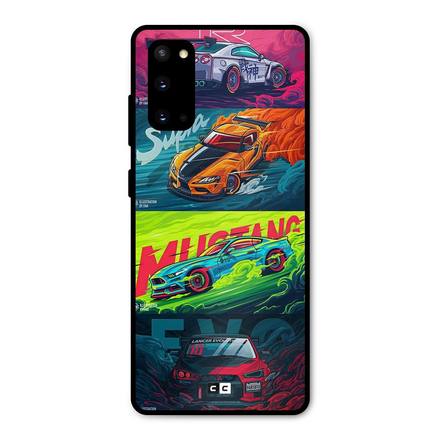 Super Racing Car Metal Back Case for Galaxy S20