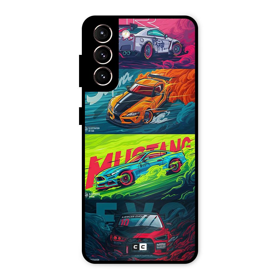 Super Racing Car Metal Back Case for Galaxy S21 5G