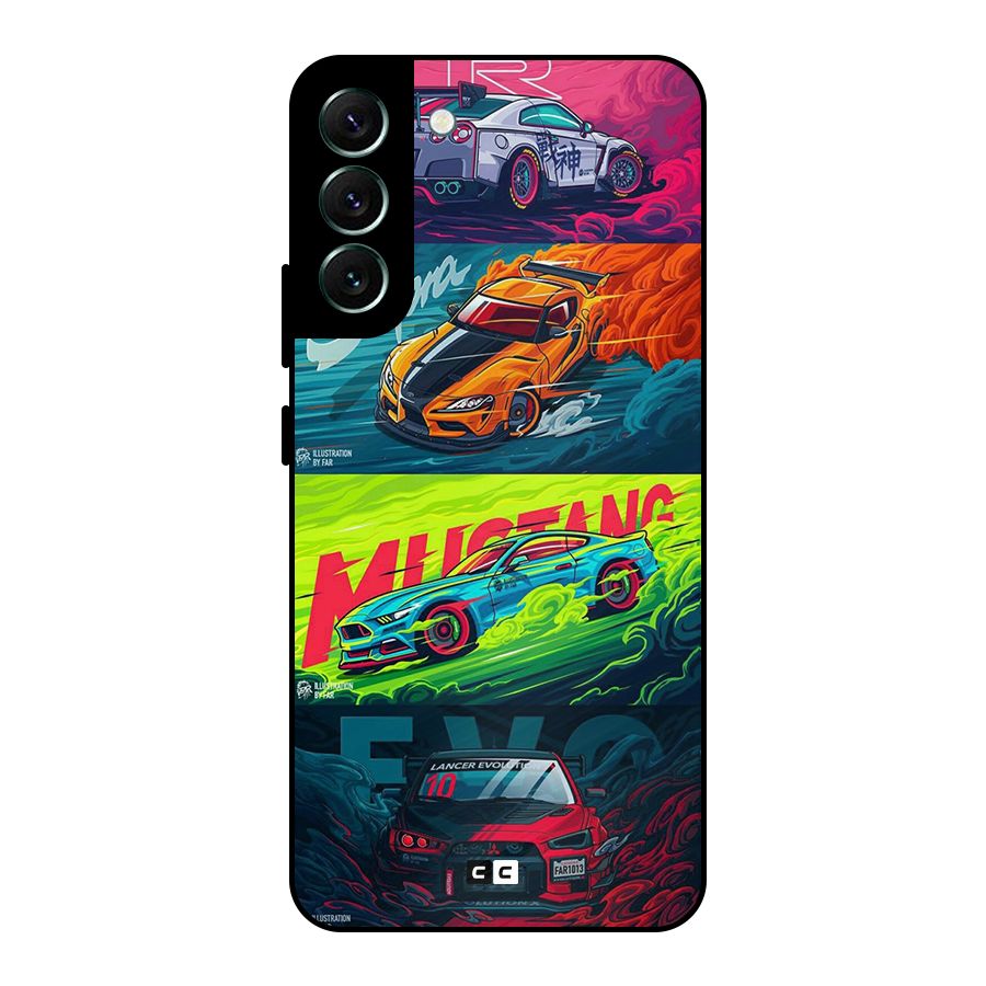 Super Racing Car Metal Back Case for Galaxy S22 Plus 5G