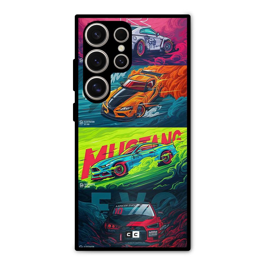 Super Racing Car Metal Back Case for Galaxy S24 Ultra