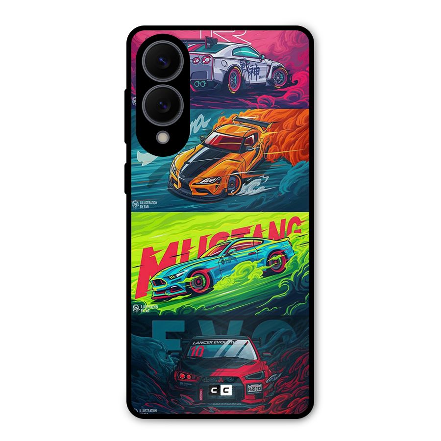 Super Racing Car Metal Back Case for Galaxy S25 Edge