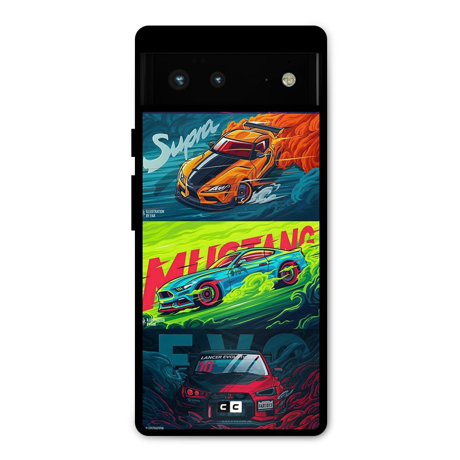 Super Racing Car Metal Back Case for Google Pixel 6