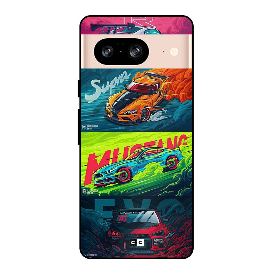 Super Racing Car Metal Back Case for Google Pixel 8
