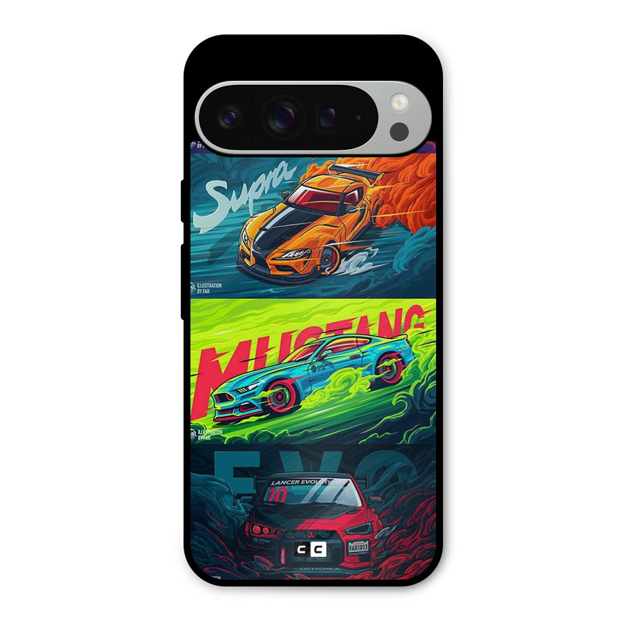 Super Racing Car Metal Back Case for Google Pixel 9 Pro XL