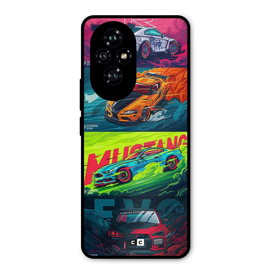 Super Racing Car Metal Back Case for Honor 200