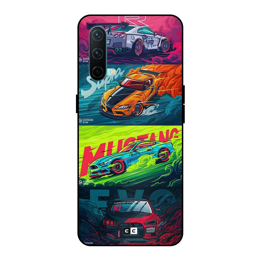 Super Racing Car Metal Back Case for Nord CE 5g