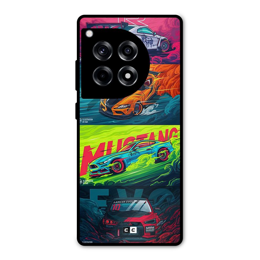 Super Racing Car Metal Back Case for OnePlus 12R