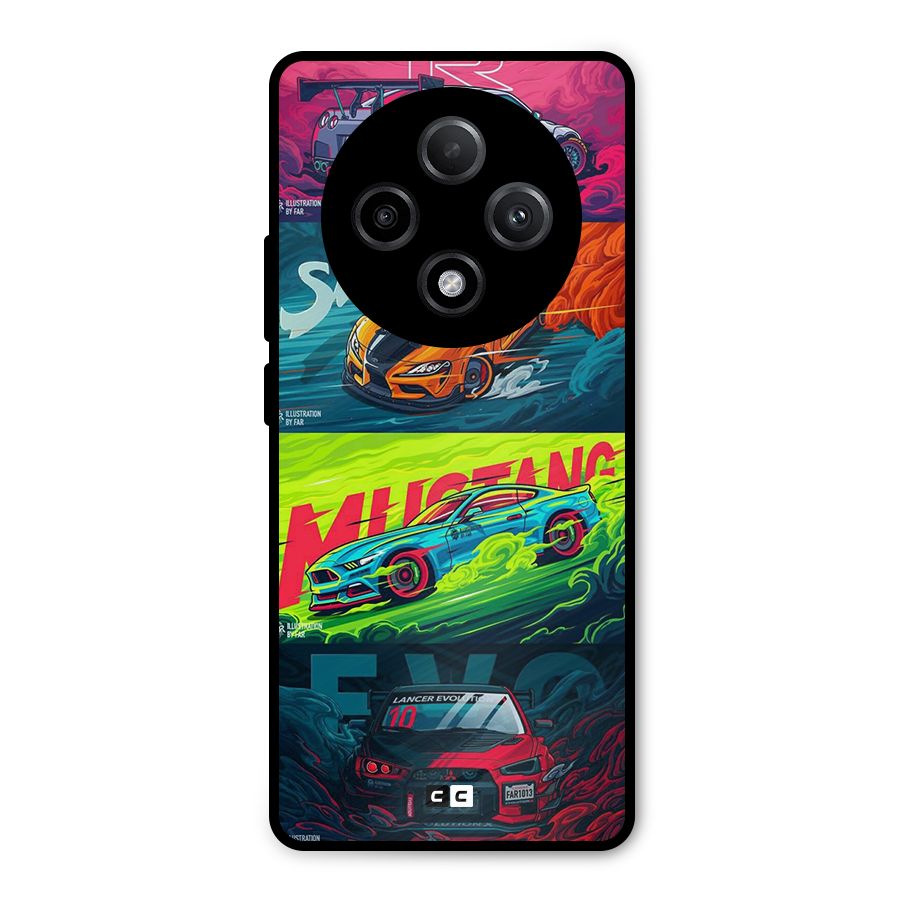Super Racing Car Metal Back Case for Oppo F27 Pro Plus