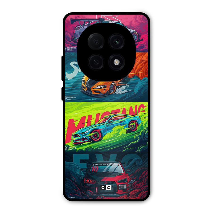 Super Racing Car Metal Back Case for Oppo F29 Pro