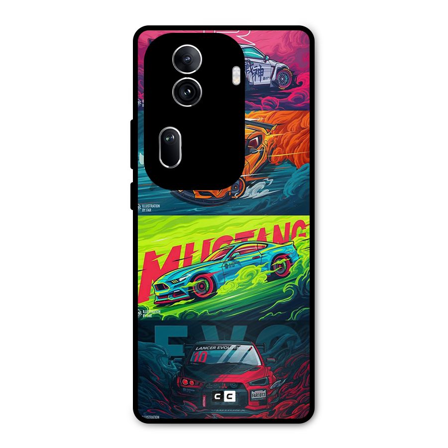 Super Racing Car Metal Back Case for Oppo Reno11 Pro 5G
