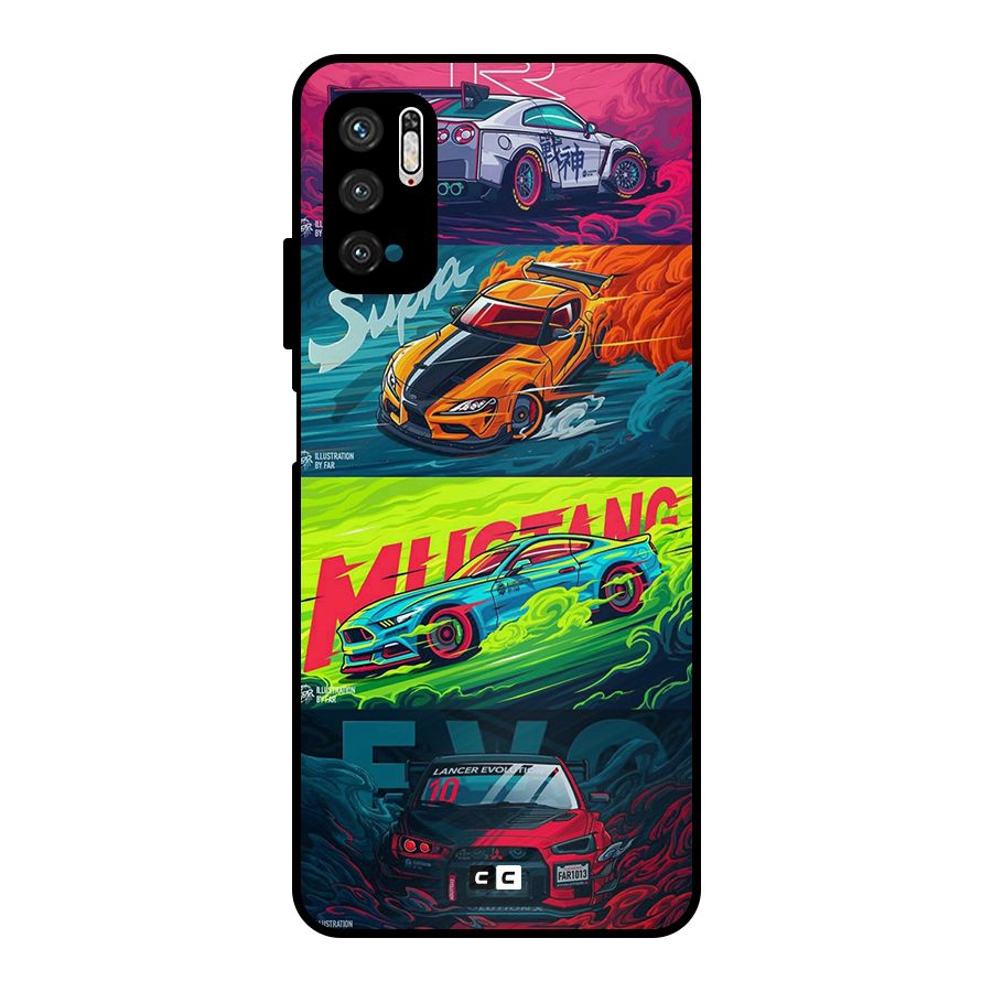 Super Racing Car Metal Back Case for Poco M3 Pro 5G
