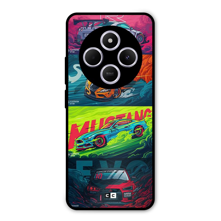 Super Racing Car Metal Back Case for Poco M7