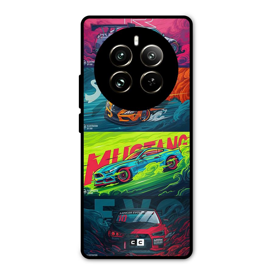 Super Racing Car Metal Back Case for Realme 12 Pro