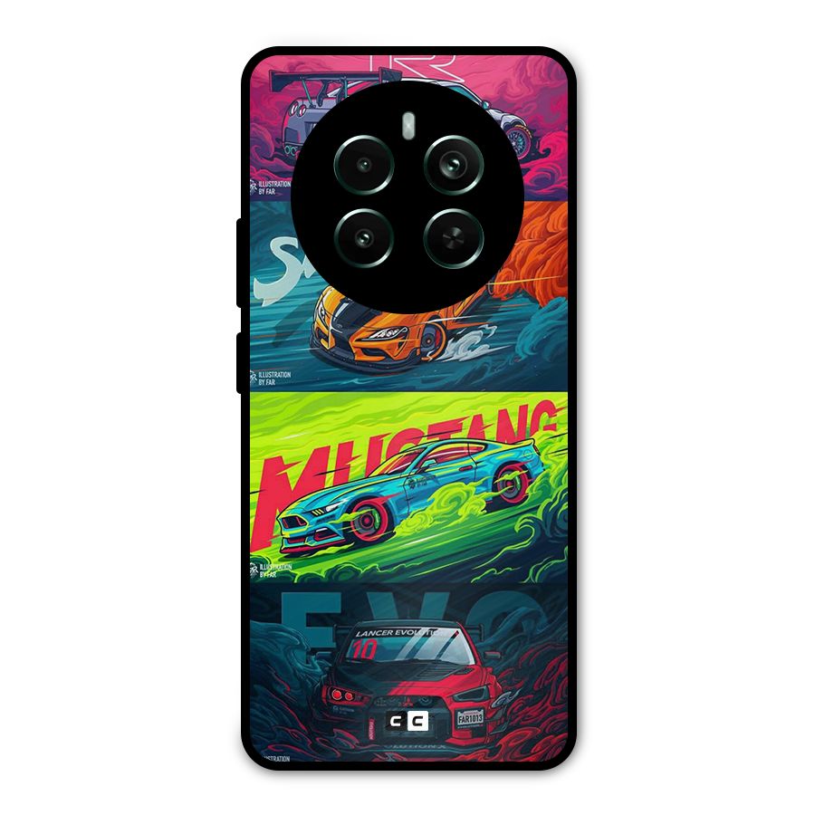 Super Racing Car Metal Back Case for Realme 12 Pro Plus