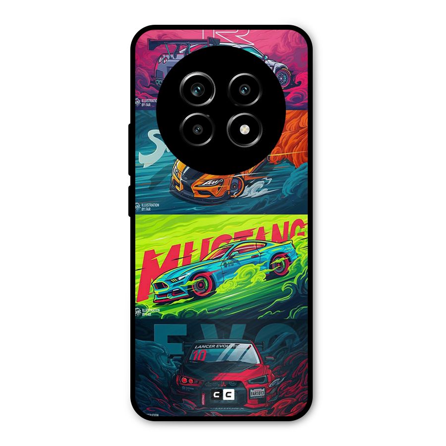 Super Racing Car Metal Back Case for Realme 13 Pro